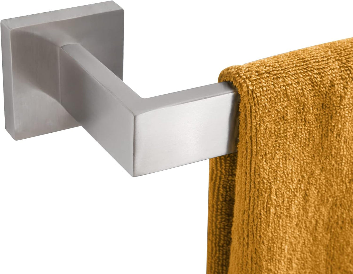KOKOSIRI 12-Inch Single Towel Bar, Bathroom Kitchen Towel Holder, Wall Mounted SUS304 Stainless Steel Towel Rack, Brushed Nickel, B4003BR-L12