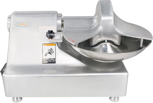 Hakka Commercial 5.5 L Multifunction 15in Meat Bowl Cutter Mixer and Buffalo Chopper Food Processor Heavy Duty Food Mixing Meat Grindering Meat Chopping Machine