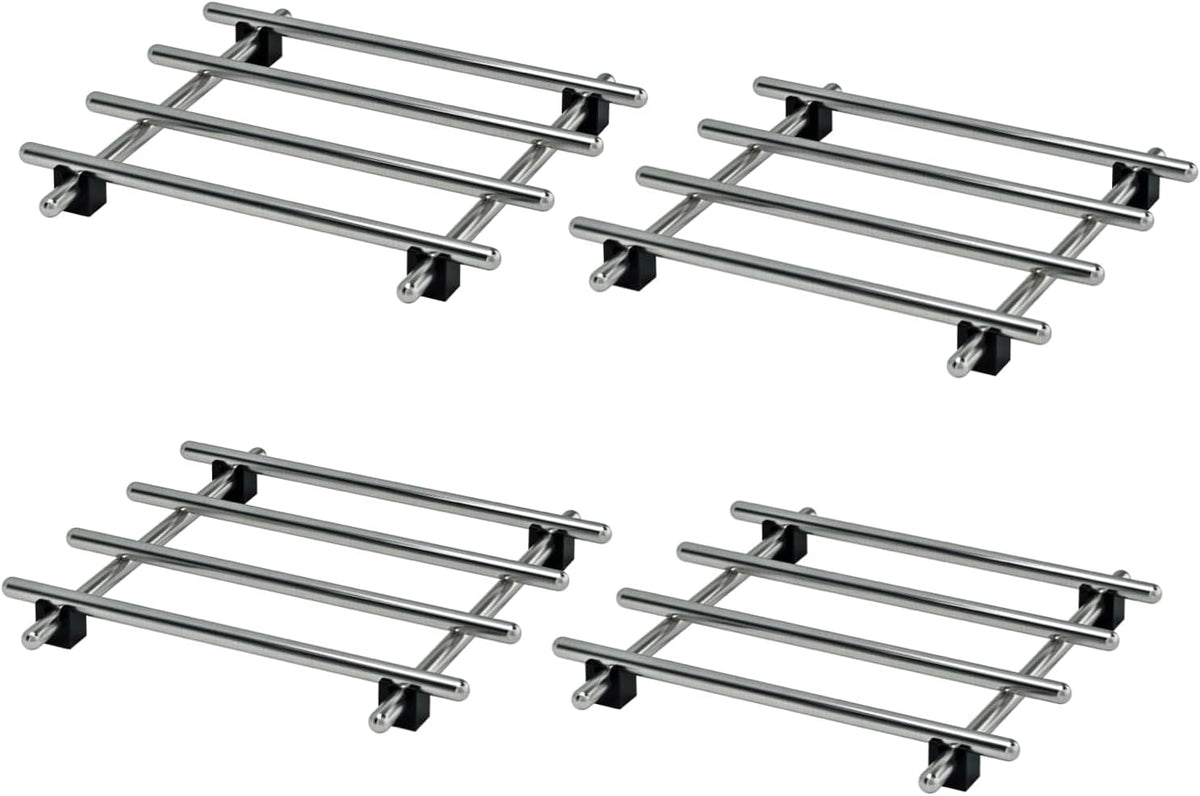 4Pcs Stainless Steel Trivet for Hot Dishes, Lightweight Metal Trivets for Hot Pots and Pans, Metal Cooling Racks, Heat Resistant Mats for Countertop Cooling, Cooking Baking Pans Holder, 7"x7"