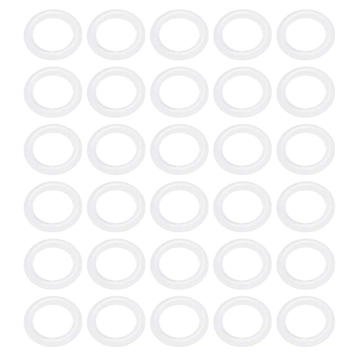 [30 Pcs] Silicone O-Rings White 8.5mm OD 5.5mm ID 1.5mm Width, Metric VMQ Sealing Gasket for Cup Lids, Coffee Maker, Brewing Fitting, Washer, Filter, Pump, Plumbing, Hose, Gauge, Auto, Machine