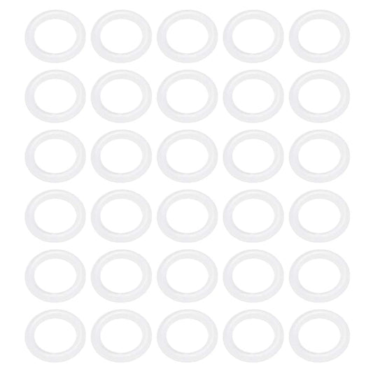 [30 Pcs] Silicone O-Rings White 8.5mm OD 5.5mm ID 1.5mm Width, Metric VMQ Sealing Gasket for Cup Lids, Coffee Maker, Brewing Fitting, Washer, Filter, Pump, Plumbing, Hose, Gauge, Auto, Machine