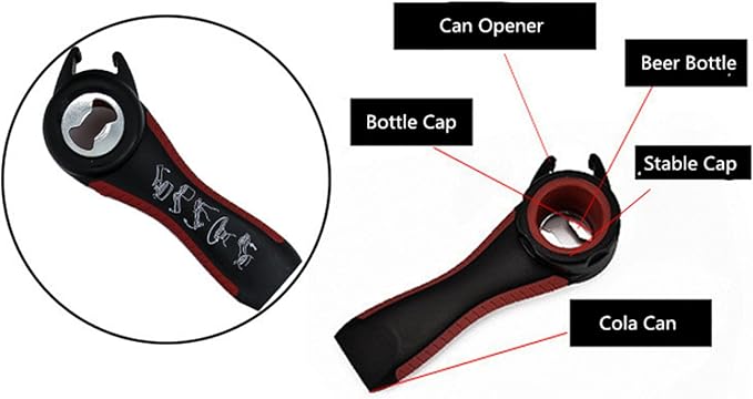 5 In 1 Multi Function Stainless Steel Plastic Can Jar Bottle Open Tighten Bottle Jar Can Opener for Small Hands, Seniors or Anyone Who Suffers from Arthritis Good Kitchen Tool