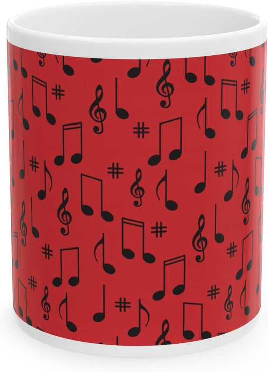 11 OZ Novelty Coffee Mugs - Christmas Gift (Music Theme)