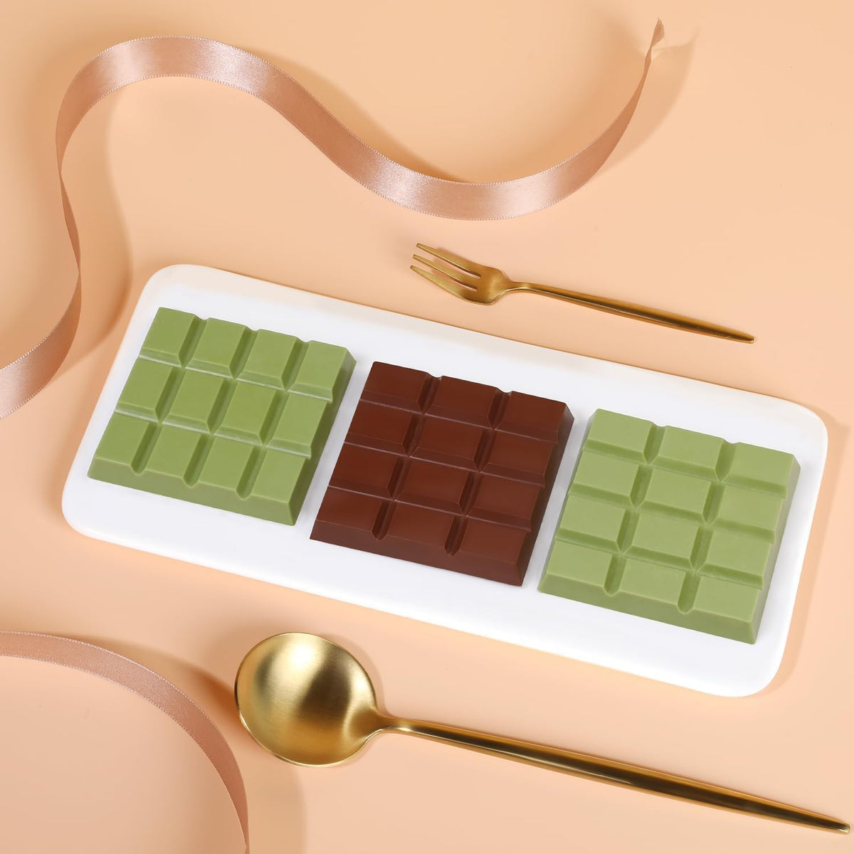 Chocolate Molds - Non-Stick Chocolate Bar Mold, Break Apart Chocolate Bar Maker Food Grade Deep Mold For Knafeh Pistachio Milk Home Diy - 1 Piece