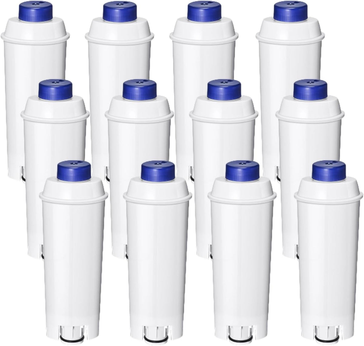 Coffee Machine Fitler, Delonghi Filter Replacement for DeLonghi DLSC002, Delonghi Magnifica Evo, Dinamica Plus, ESAM, ETAM, BCO, EC. Activated Carbon Water Filter Cartridges Softener (12 Pcs)
