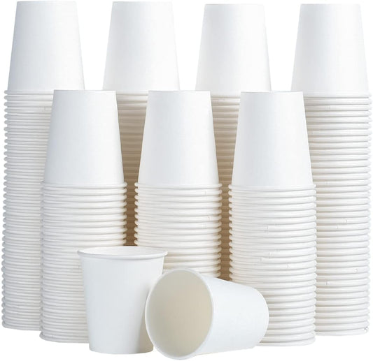 600 Pack 5 oz Paper Cups, Disposable Mini Bathroom Mouthwash Cups, Hot/Cold Drinking Cups, White Disposable Paper Cups for Bathroom, Home, Party, Office, Picnic, Travel
