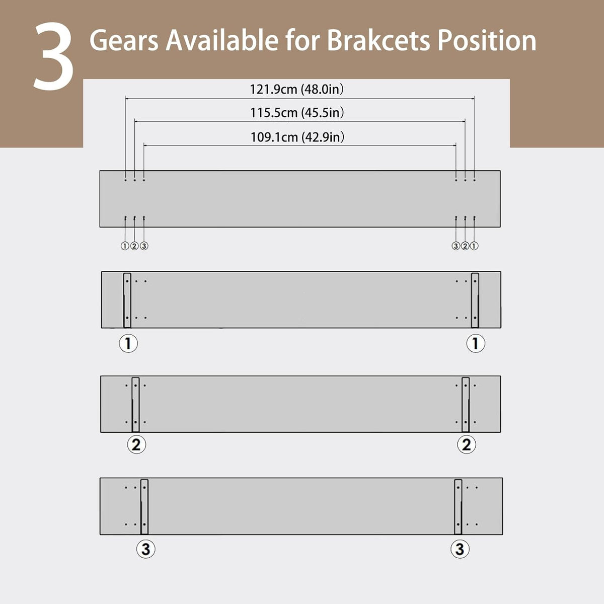 DINZI LVJ Long Wall Shelves, 55.1Inch Wall Mounted Shelves Set of 2, Extra Large Floating Storage Ledges with Sturdy Metal Brackets for Living Room, Bathroom, Bedroom, Kitchen, Gray Wash
