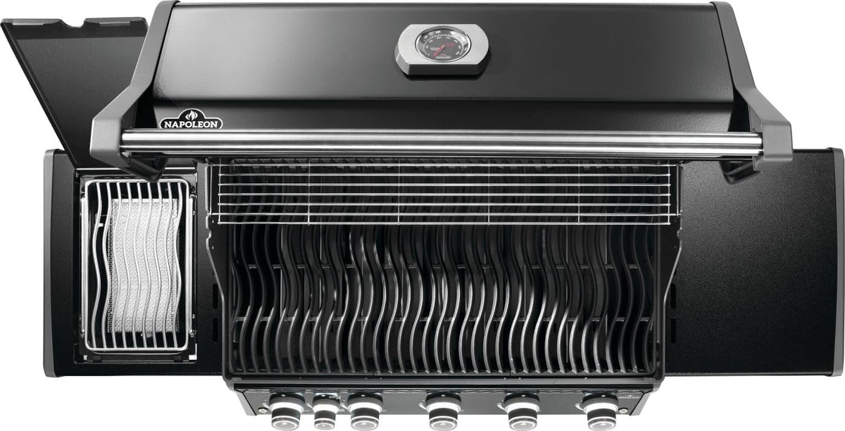 Napoleon Rogue PRO 625 Natural Gas Grill with Infrared Side Burner, Black, Durable 6-Burner Cooking Power