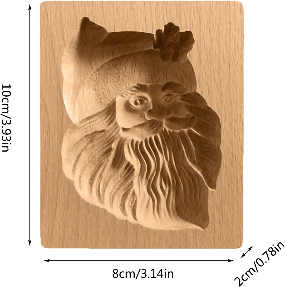 Wooden Cookie Biscuit Mold, 3D Baking Mold, Embossing Craft Decorating Baking Tool, Suitable for Halloween Thanksgiving Christmas Kitchen DIY (Xmas-B-3PCS)