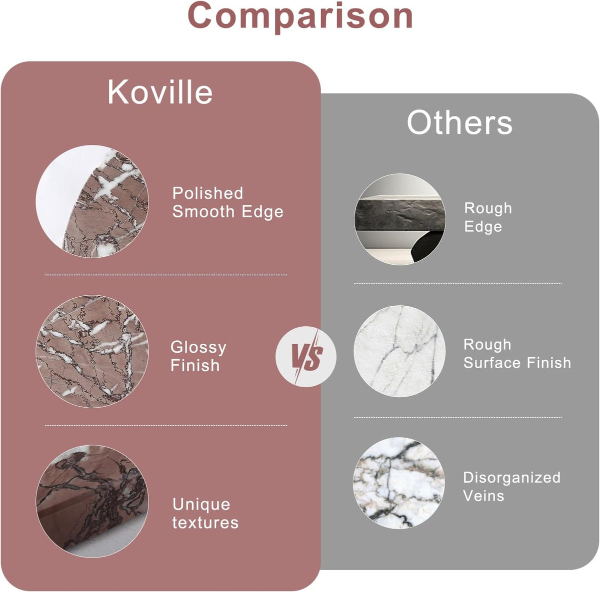 Koville African Lilac Marble Cutting Board Serving Tray for Kitchen Countertop, 16" Large Marble Cheese Board for Baking, Charcuterie, Pastry, Trivet, Heat Resistant Stone Cutting Boards for Kitchen