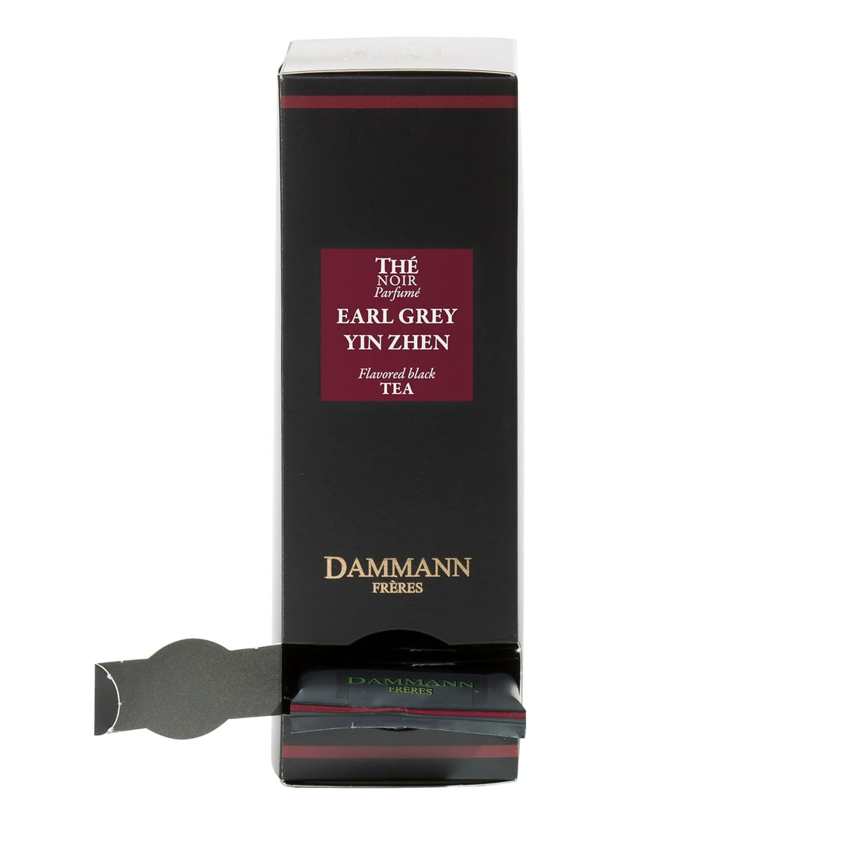 Dammann Freres Sachets, Earl Grey Yin Zhen Tea Bags, Premium Gourmet French Black Tea, Blend Bergamot, Individually Wrapped, 24 Count (Single Pack)