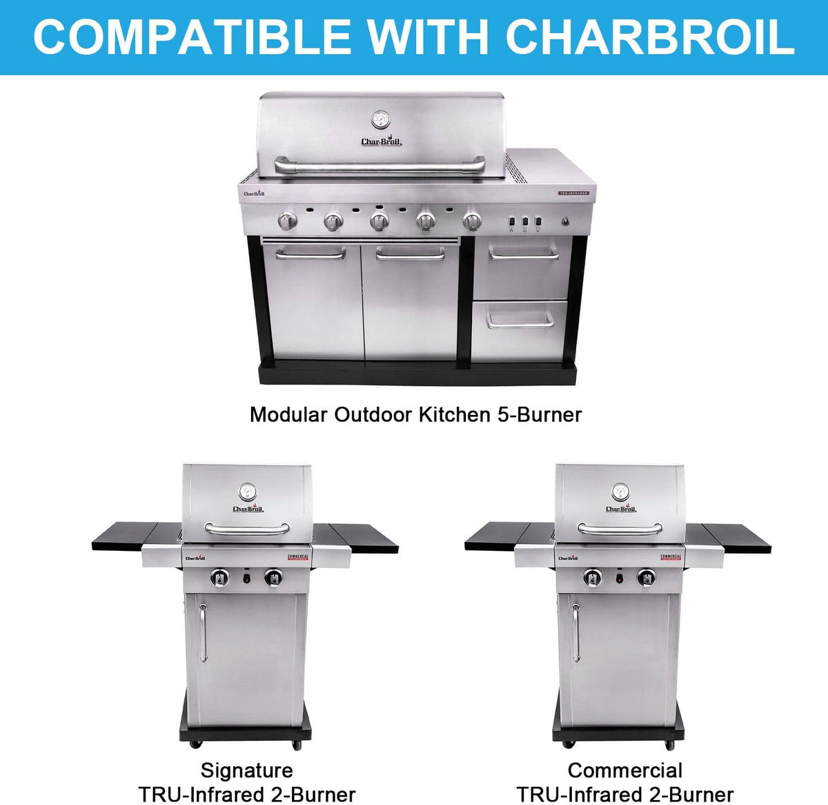 Cast Iron Grill Grates and Emitter Plates for Charbroil TRU-Infrared 463644220 463632320 463642316 463675016 463644220 463245518 463675016P1 463642316 463644220 G362-2100-W1, G369-0030-W2