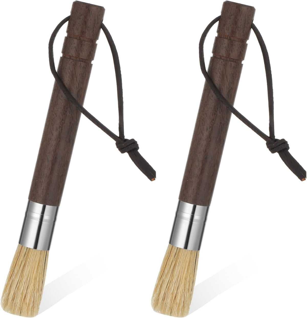 2 Pack Coffee Grinder Cleaning Brush, Coffee Brush with Wood Handle and Natural Bristles Brushes,Coffees Bar Accessories,Coffees Bar Espresso Grinder Brushes