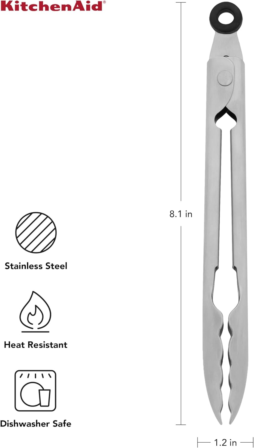 KitchenAid Stainless Steel Tongs, 7 Inch