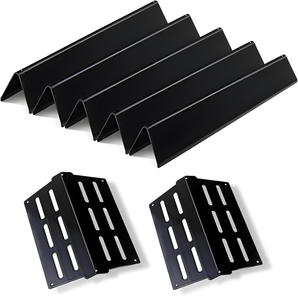 Heat Deflector Flavorizer Bars Porcelain Steel Gas Grill Replacement Parts for Weber Genesis 300 Series E310 E320 E330 S310 S320 S330 EP/CEP-310 EP/CEP-320 EP/CEP-330, 17.5 inch Heat Shield Plates