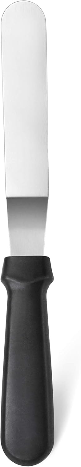 New Star Foodservice 38156 Angled Icing Spatula, 6-Inch Blade, 11-Inch Overall, Silver