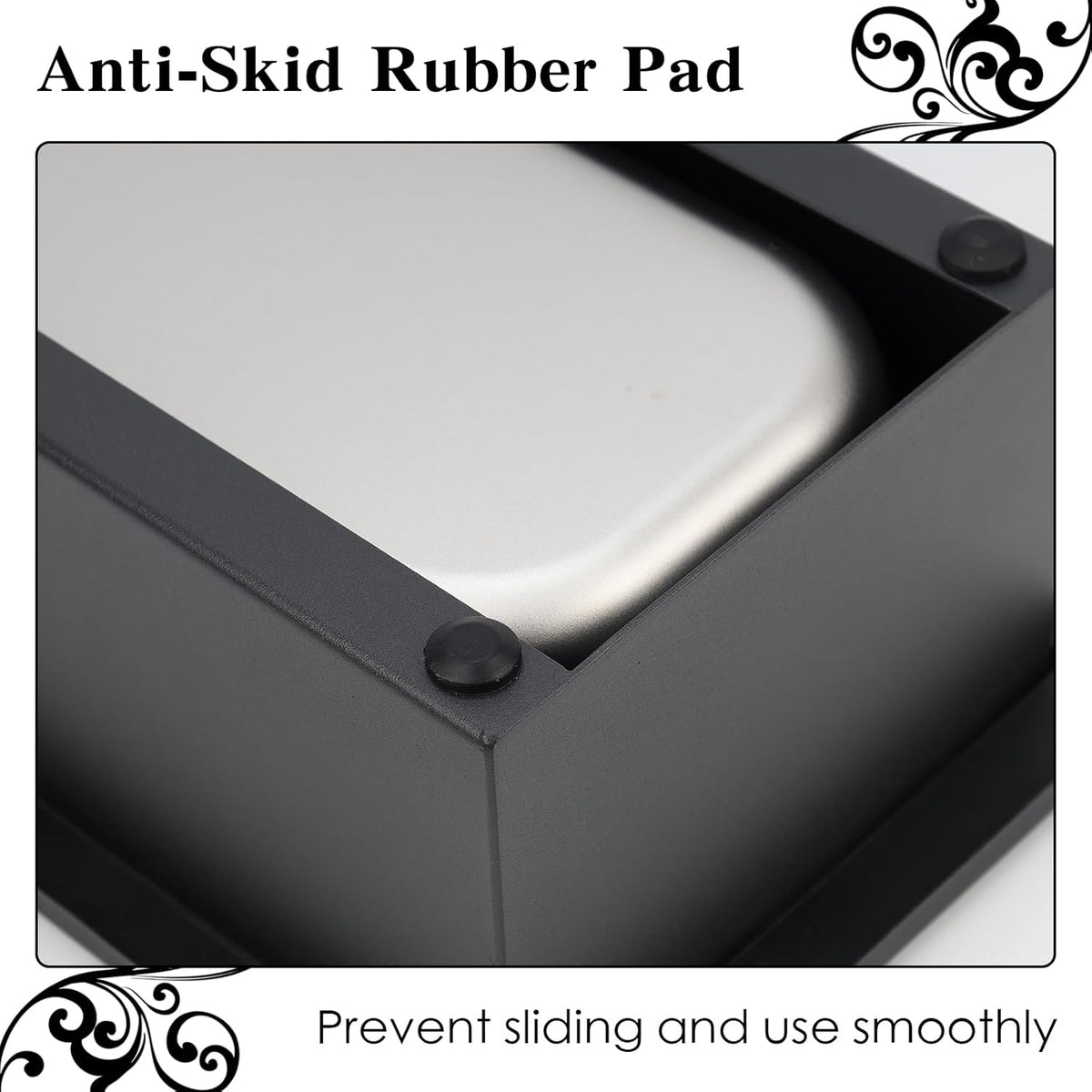 Espresso Knock Box, Stainless Steel Coffee Bag Container, With Steel Bracket And Noise Reducing Rubber Ring (L)