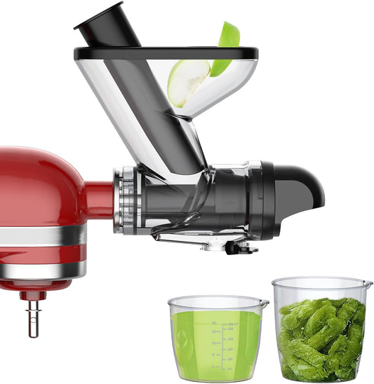 Cofun Juicer for Kitchenaid Mixer, Slow Juicer Attachment, Cold Press Juicer Machine with Dual Mouth Feed Chute for KitchenAid Mixer Attachments