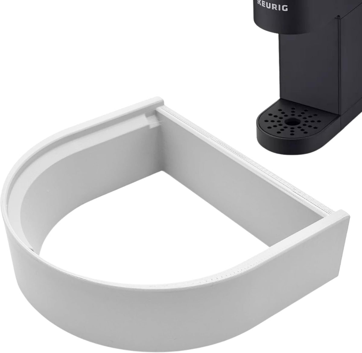 Drip Tray Mug/Cup Riser Made for the Keurig to Reduce Splashes - Riser Only (White, K-Mini 1.25 inches Tall)