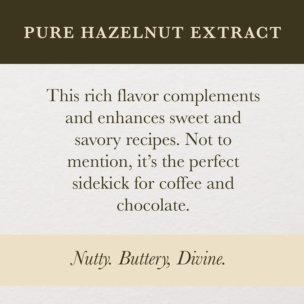 Cook's, Pure Hazelnut Flavor, Perfect for Baking and Cooking, Certified Kosher, Gluten Free, Allergen Free, Vegan, 4 oz