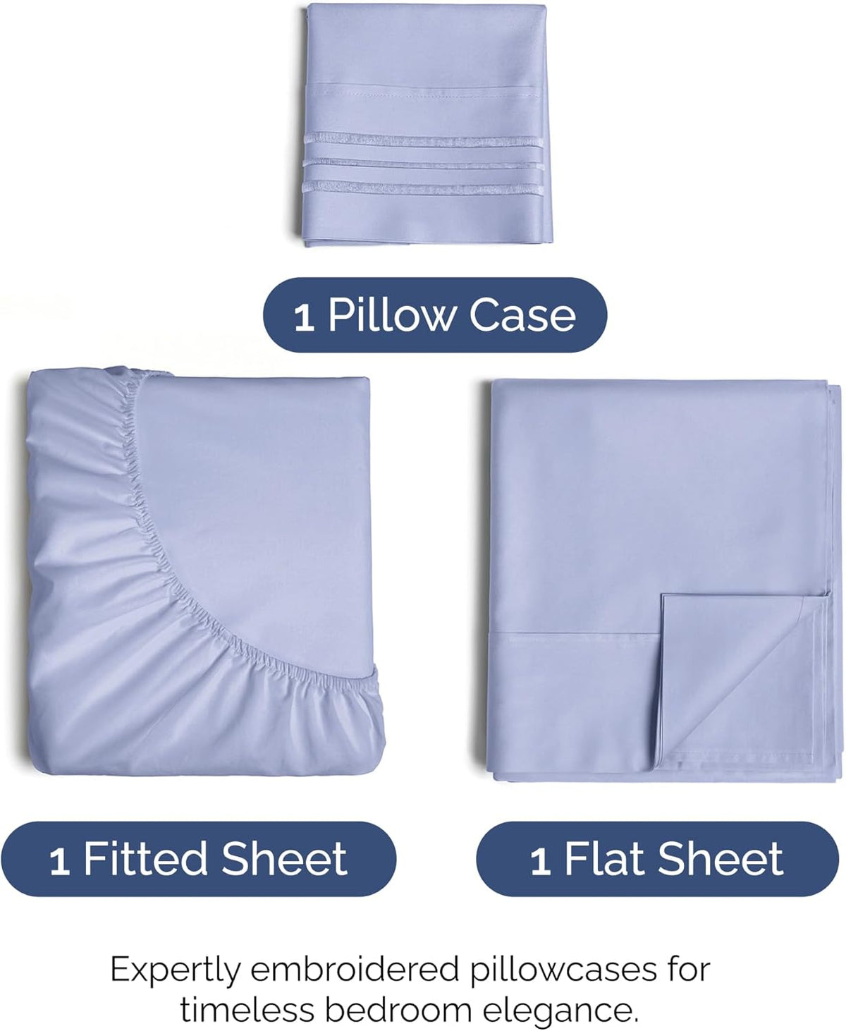 Twin XL Size 3 Piece Sheet Set - Comfy Breathable & Cooling Bed Sheets Set - Hotel Luxury Bedding for Women, Men, Kids, Teens, Boys & Girls - Deep Pockets, Soft and Wrinkle Free - Oeko-Tex - Lavender