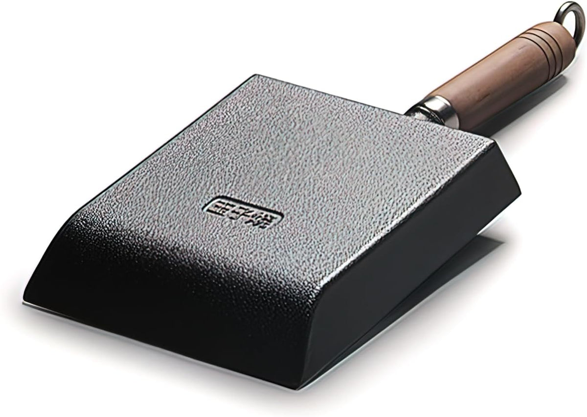 YYMIYU Tamagoyaki Japanese Omelette Pan Cast Iron Wooden Handle 9×7 inch