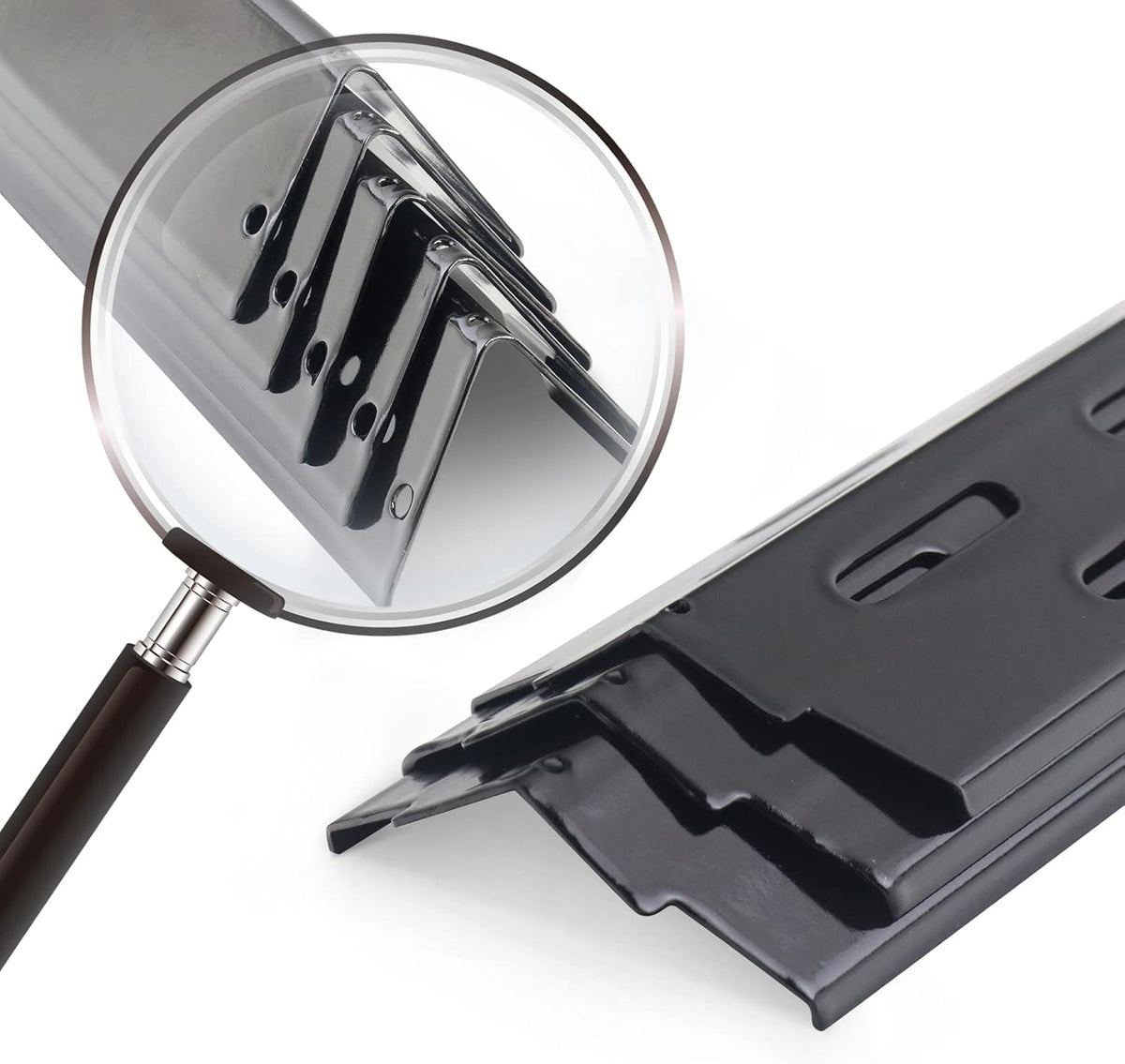Kalomo Grill Grates Flavorizer Bars Parts for Weber Genesis II E-310, S-310, E-315, E-330, E-335, S-335, LX S-340, E-340, 66802, 66795 18”Porcelain Steel Grids BBQ Gas Grill Replacement Parts