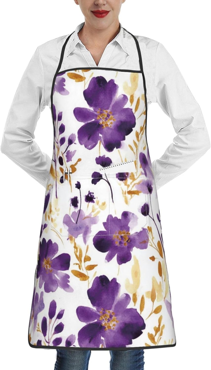 Women Men Bib Aprons Chef Cooking Aprons with Pockets for Kitchen Cooking BBQ Baking Grilling