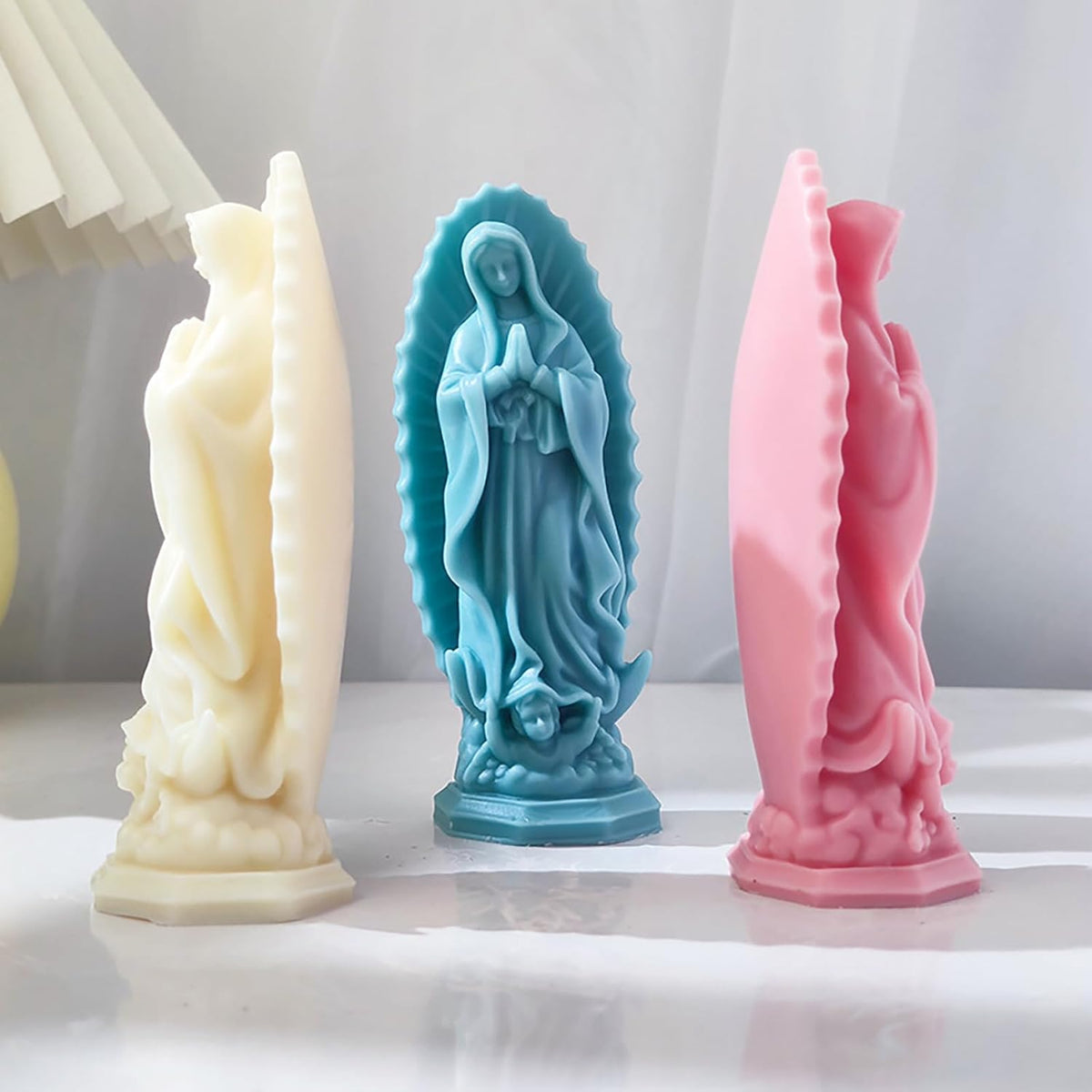 Girl Sister Angel & Mary Resin Casting Molds - Silicone 3D Animal Molds for Candle Making & Home Decor