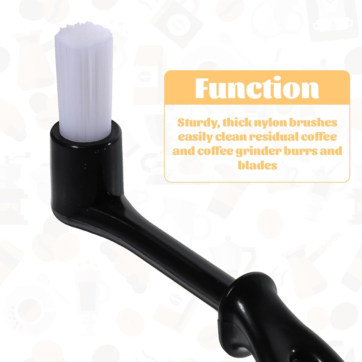 Espresso Machine Cleaning Brush Kit 2 Pieces Coffee Cleaning Brush with Spoon for Coffee Grinder