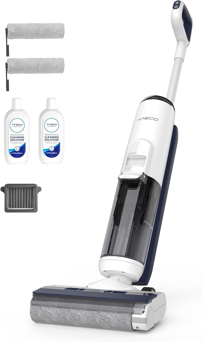 Tineco iFLOOR 5 Breeze Complete Wet Dry Vacuum Cordless Floor Washer, One-Step Cleaning for Hard Floors, Edge Clean, Auto Self-Cleaning, Lightweight & Cordless Design