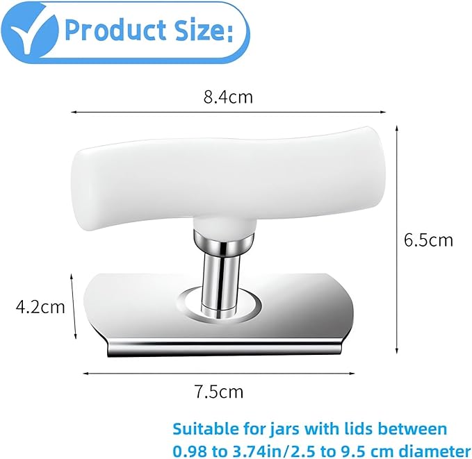 2024 New Effortless Arthritis Jar Opener - Jar Opener Bottle Opener for Weak Hands, Adjustable Grip Jar Openers for Seniors, Stainless Steel Easy Open Lid Opener - Simple But Powerful (Wooden)