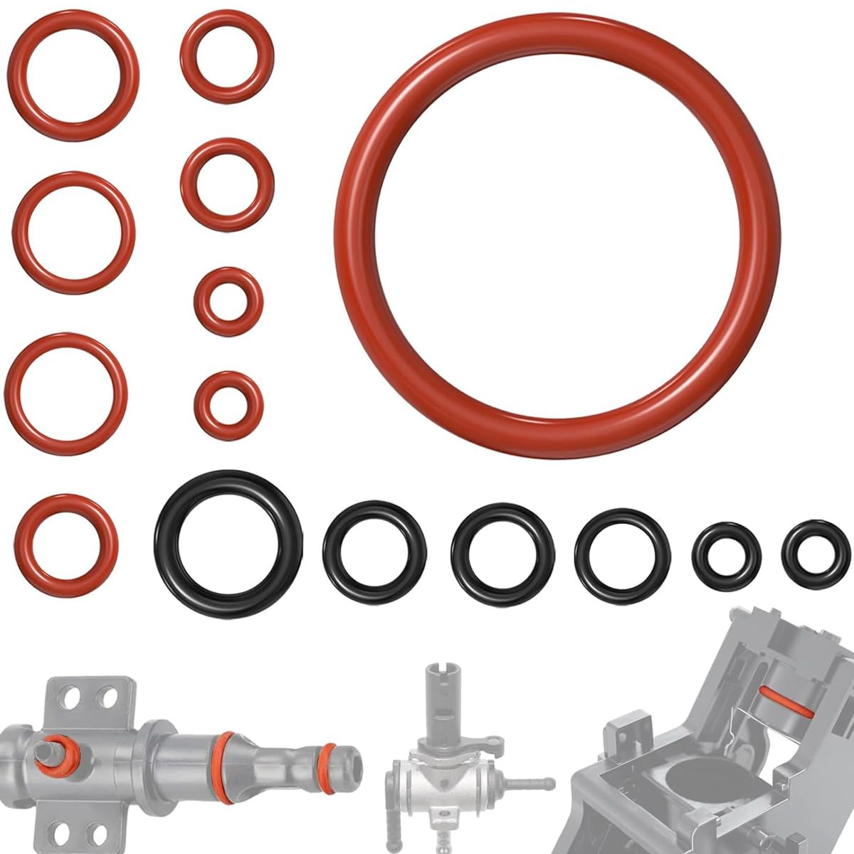 Wolfride 60 Pcs (4 Set) Seal O-Ring Kit Gasket Seal Set Saeco Philips Gaggia Coffee Machine, Professional Coffee Machine O'Rings Maintenance Kit Seal O Rings Nozzle Gasket