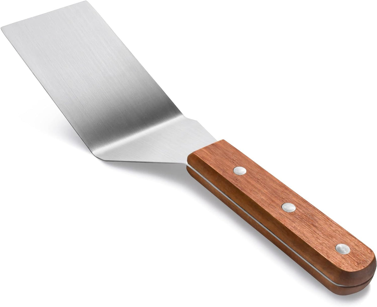 New Star Foodservice 36275 Wood Handle Grill Turner/Spatula, 12.5-Inch