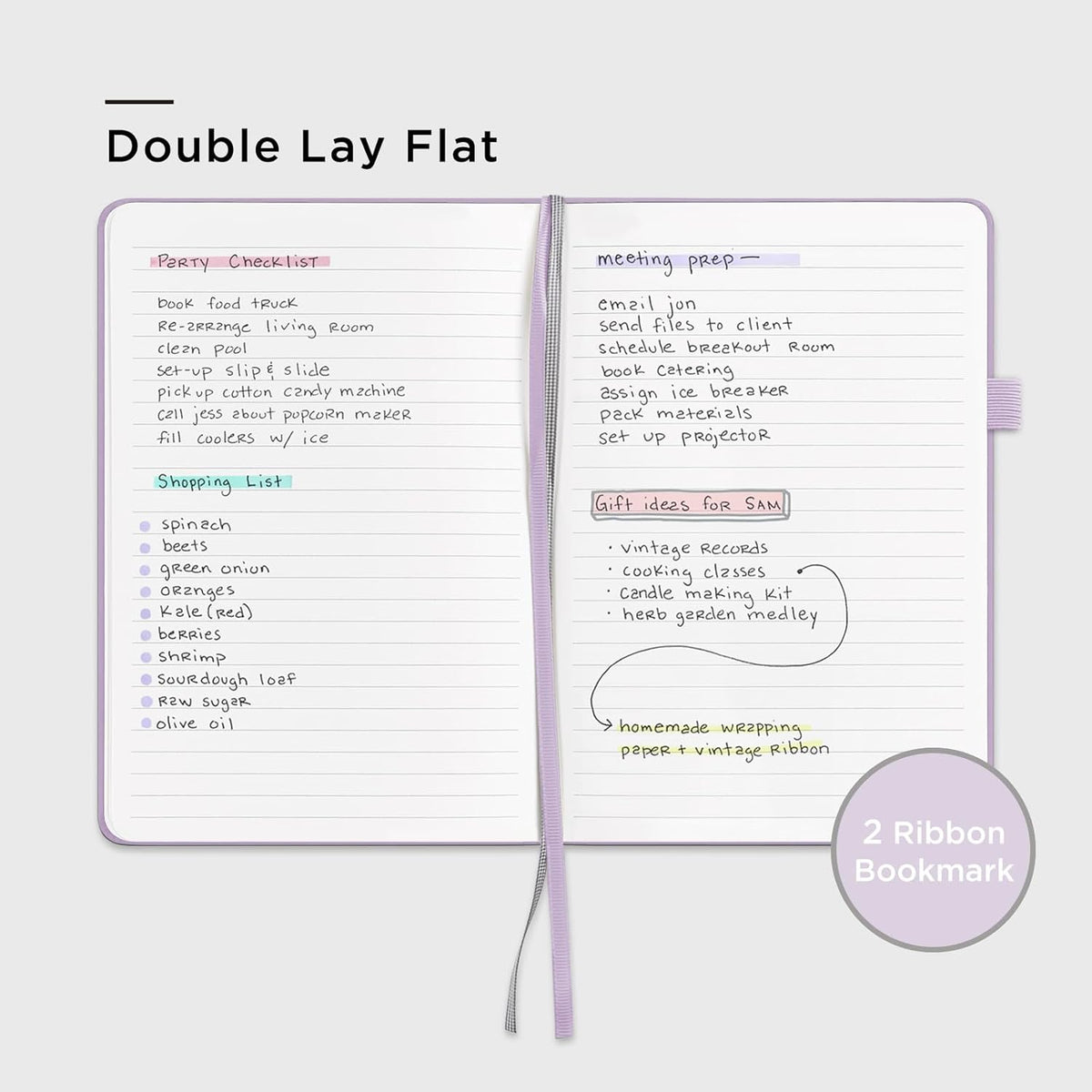 &And Per Se Lined Journal Notebook, 160 Pages, A5 5.7 x 8 inches College Ruled Thick Paper Notebook Journals for Writing, Hardcover Notebooks for Women Men Office School (1 Pack, Lavender)