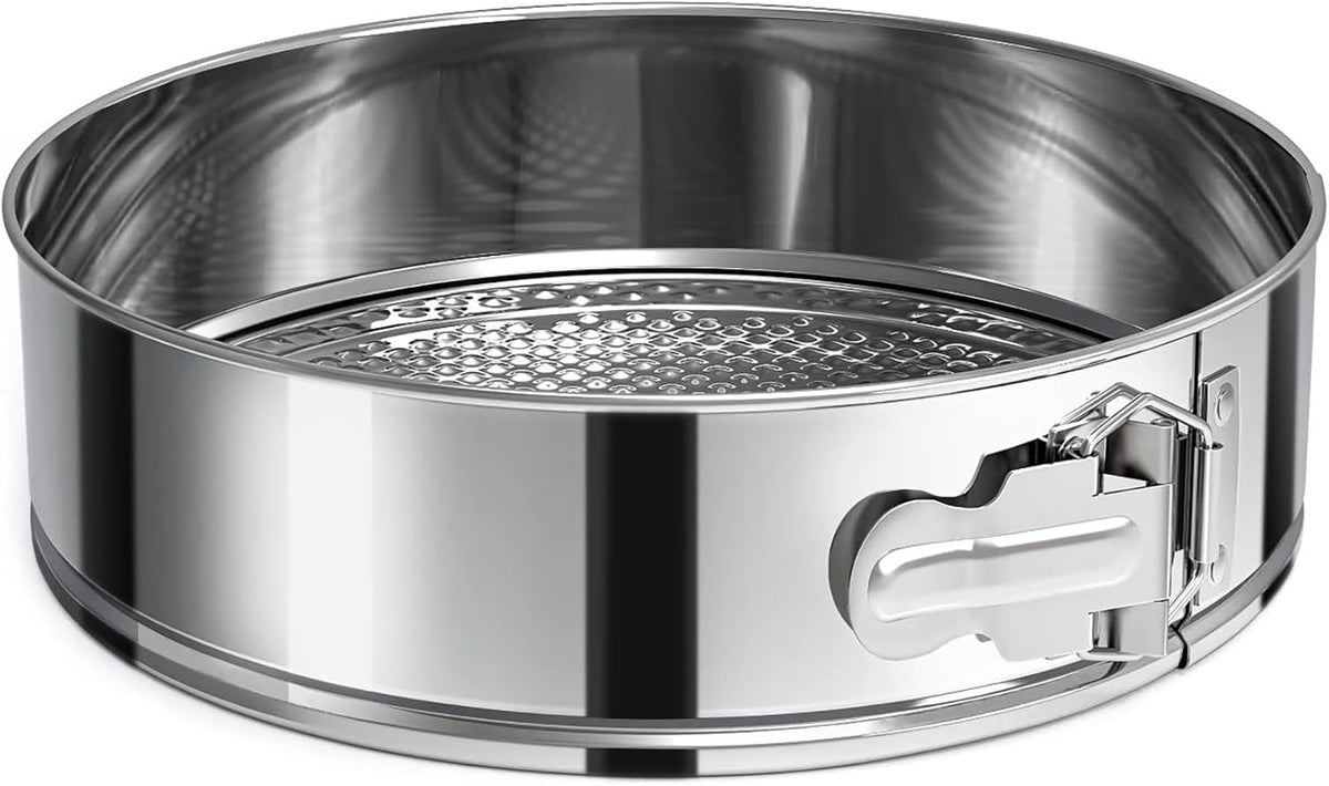 10 Inch Springform Pan 304 Stainless Steel Nonstick Leakproof Springform Cake Pan with Removable Bottom, Round Spring Form Cheesecake Pans For Baking