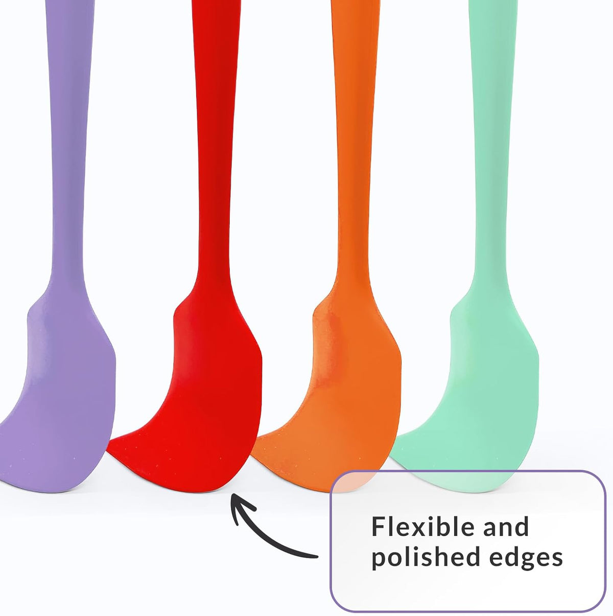 Elihome Classic Silicone Spoonula - Non-Stick Heat Resistant Silicone Scraper Spatula for Mixing, Serving, Scraping, Stirring, and More - 11 Inch, Sprinkles