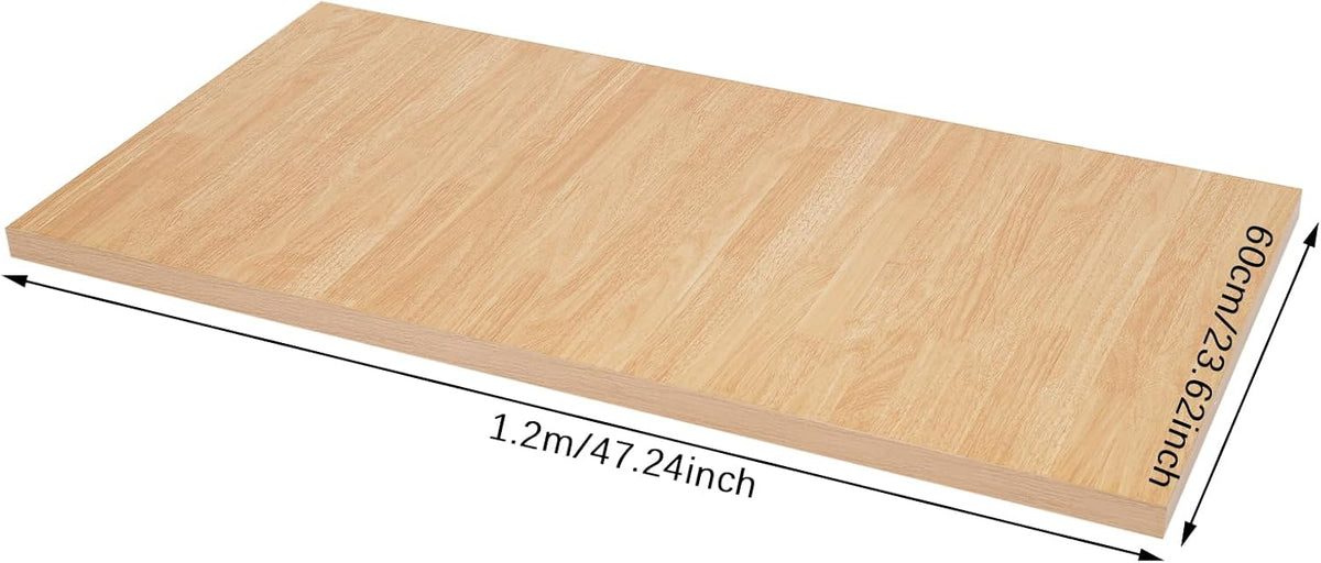Butcher Block Countertop | 47x24in Wood Board Countertop | DIY Washer Dryer/Island/Kitchen Counter-top | countertop Cutting Board | 1102lbs Load Capacity | Wood Color | NO Base Legs, 1.38in Thick