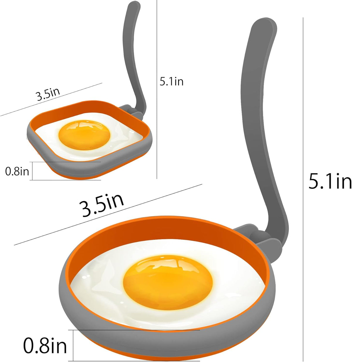 Silicone Egg Molds Pancake Molds for Kids, Silicone Egg Rings Pack of 4 for Frying Eggs, Nonstick Silicone Egg Mcmuffin Maker Pancake Rings