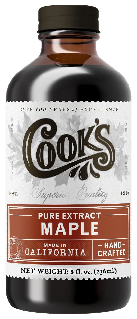 Cook's, Pure Maple Extract, All Natural Premium Maple Sap from Vermont's Finest Maple Trees, 8 oz