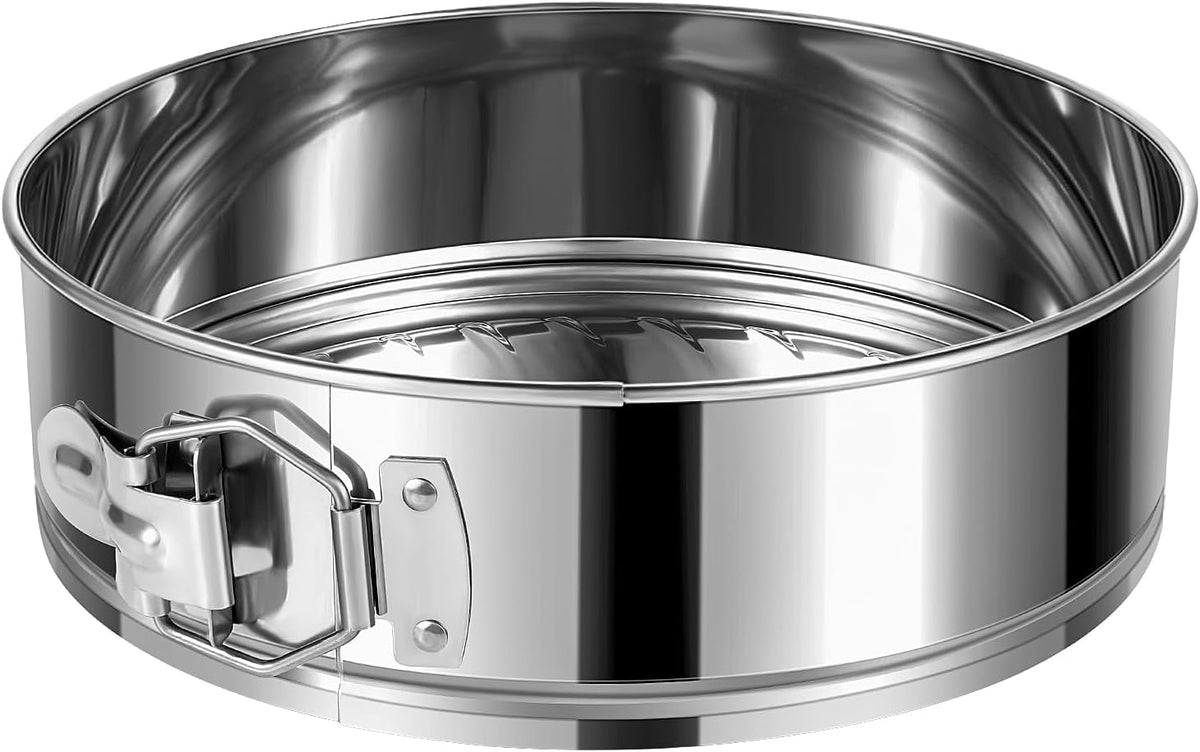9 Inch Springform Cake Pan, Stainless Steel Springform Pans, Leakproof & Nonstick Cheesecake Pan with Removable Bottom, Round Spring Form Cake Pan For Baking