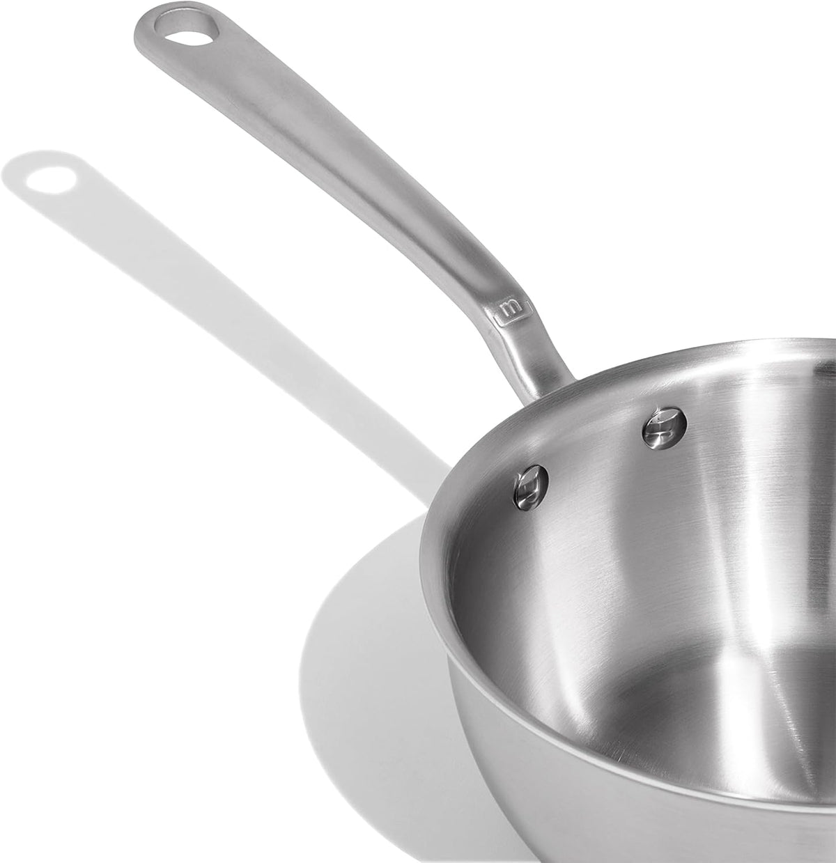 Made In Cookware - 2 Quart Stainless Steel Saucier Pan - 5 Ply Stainless Clad - Professional Cookware - Crafted in Italy - Induction Compatible