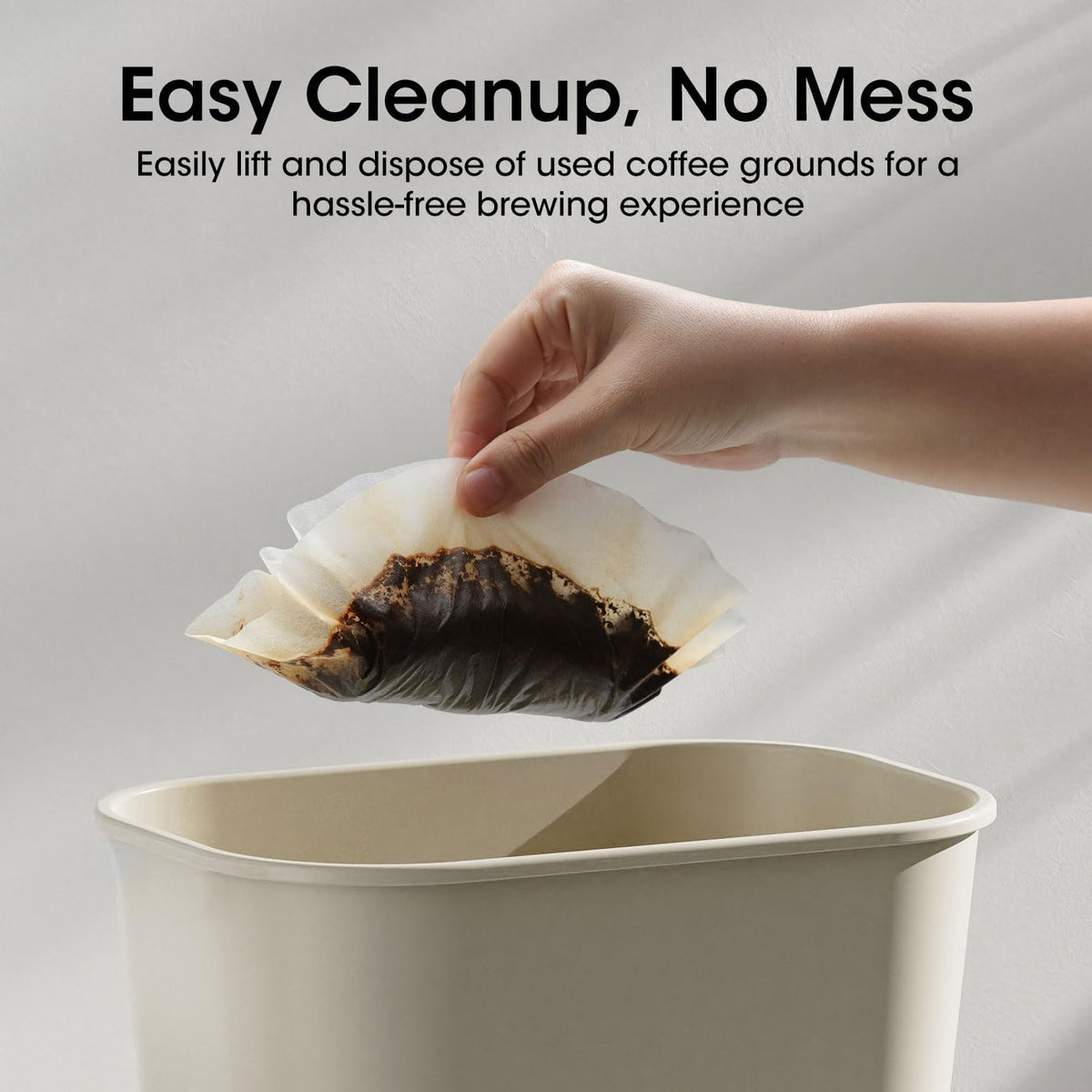 Basket Coffee Filters 8-12 Cup, 200 Count Flat Bottom Paper Filters for Drip Coffee Makers, Compatible with Mr. Coffee, BLACK+DECKER, Cuisinart, White