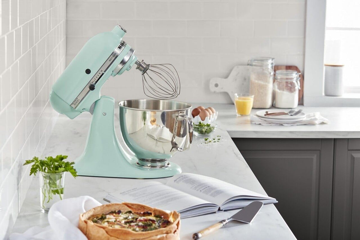 KitchenAid Artisan Series 5 Quart Tilt Head Stand Mixer with Pouring Shield KSM150PS, Ice Blue