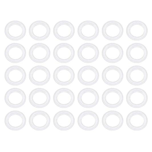 [30 Pcs] Silicone O-Rings White 7.5mm OD 4.5mm ID 1.5mm Width, Metric VMQ Sealing Gasket for Cup Lids, Coffee Maker, Brewing Fitting, Washer, Filter, Pump, Plumbing, Hose, Gauge, Auto, Machine