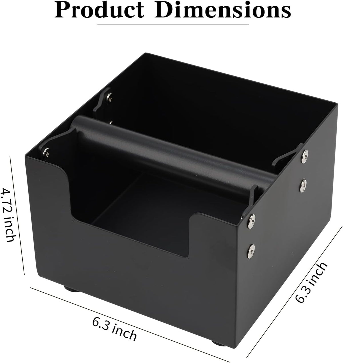 Espresso Knock Box, Stainless Steel Coffee Bag Container, With Steel Bracket And Noise Reducing Rubber Ring (M)