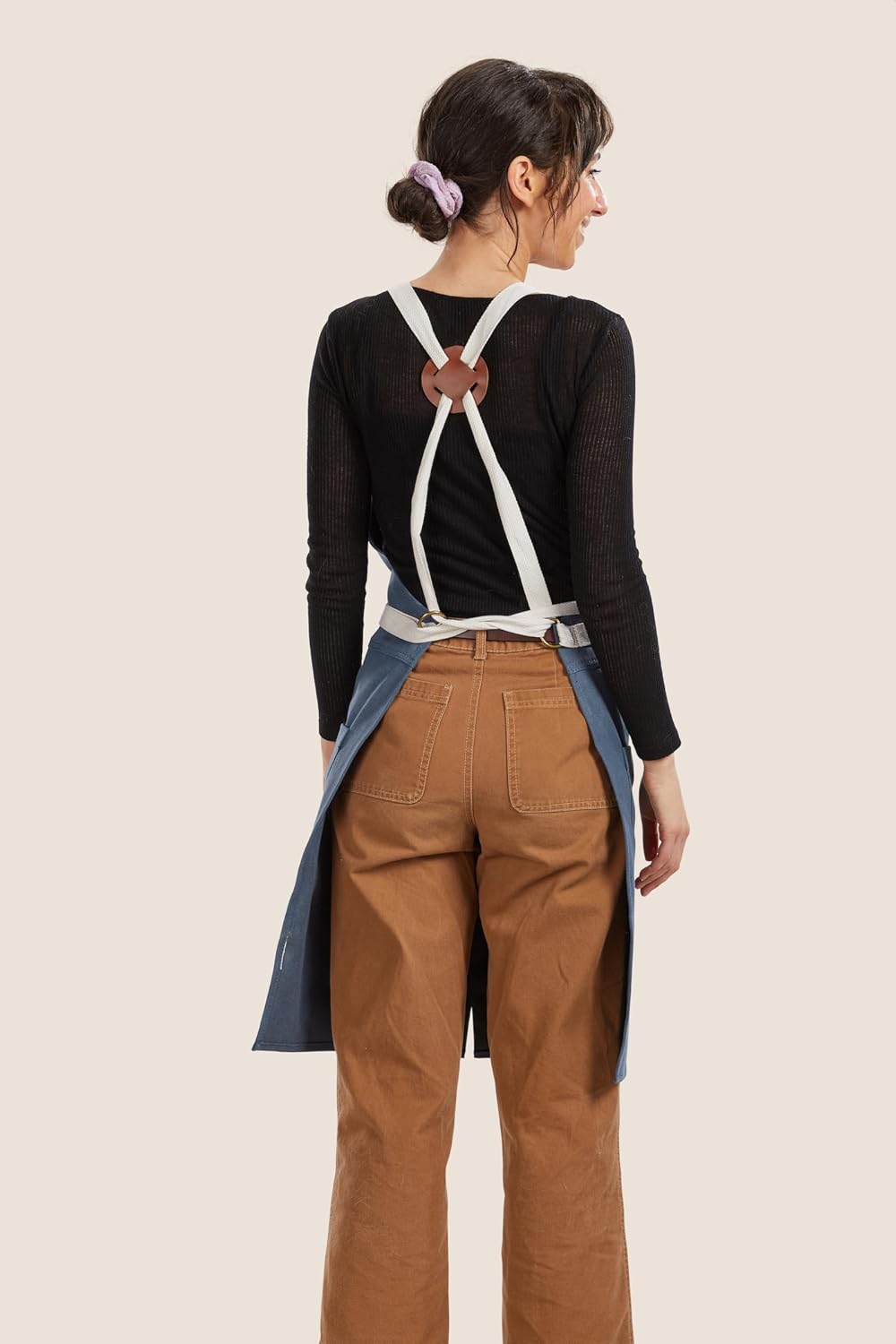 Caldo Split Leg Apron (Dark Blue)