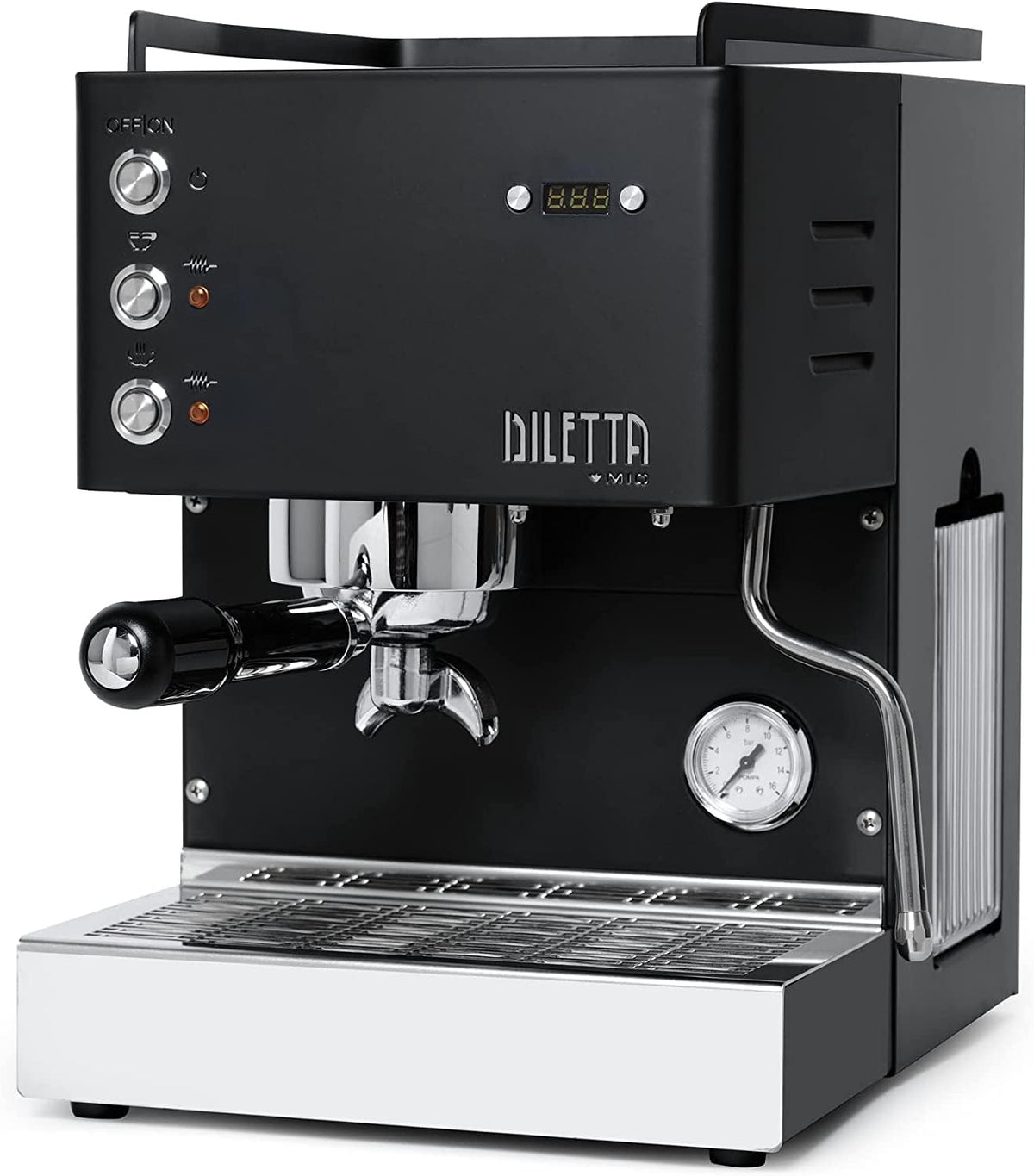 Diletta Mio Espresso Machine (Black) and Eureka Mignon Notte Grinder Bundle