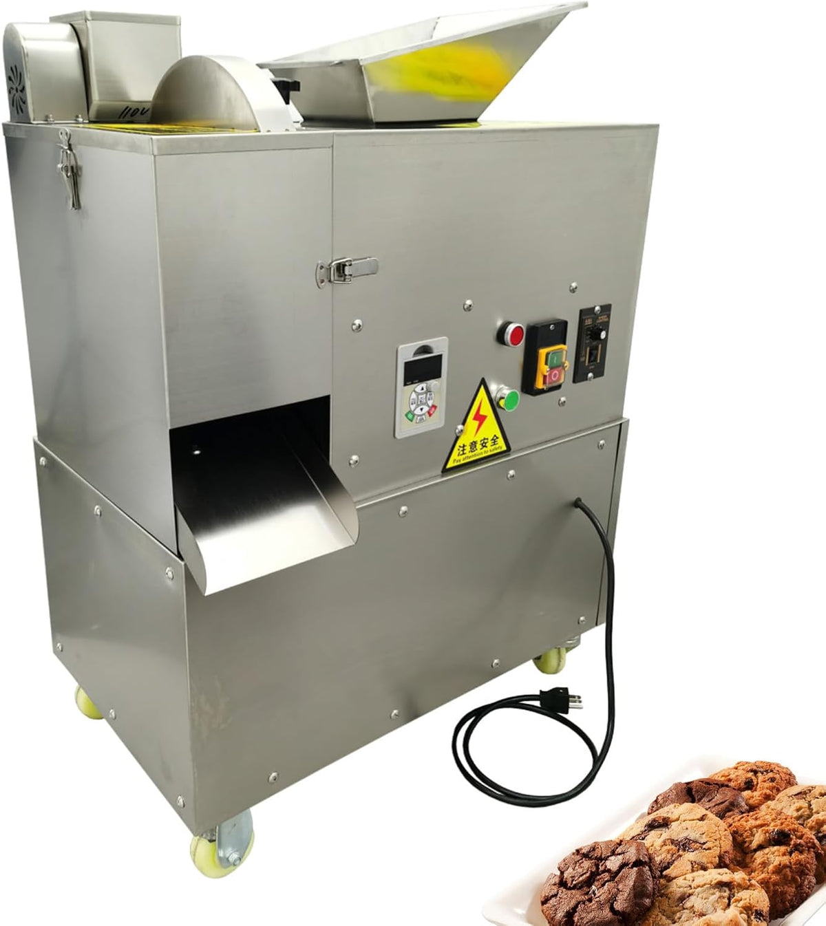 Commercial Dough Divider Multifunction Electric Dough Cutting Machine Can be Used to Process Dough 2.47oz-10.58oz(70g-300g) for Pizza, Desserts, Biscuits, etc 110V