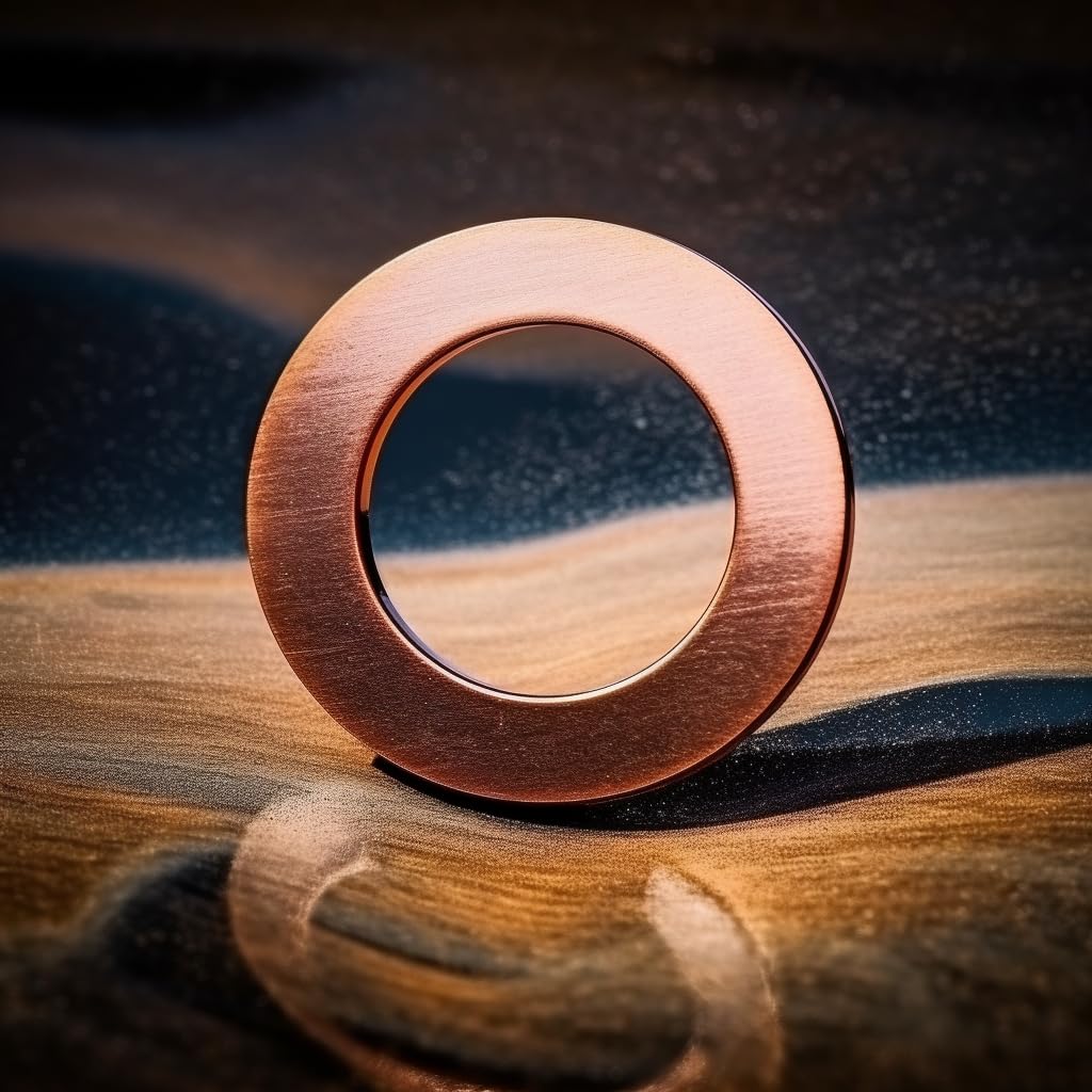 M12 Flat Washer Copper Sealing Ring, 12mm ID 18mm OD 1.5mm Thickness Metric Sealing Gasket, 50 Pieces